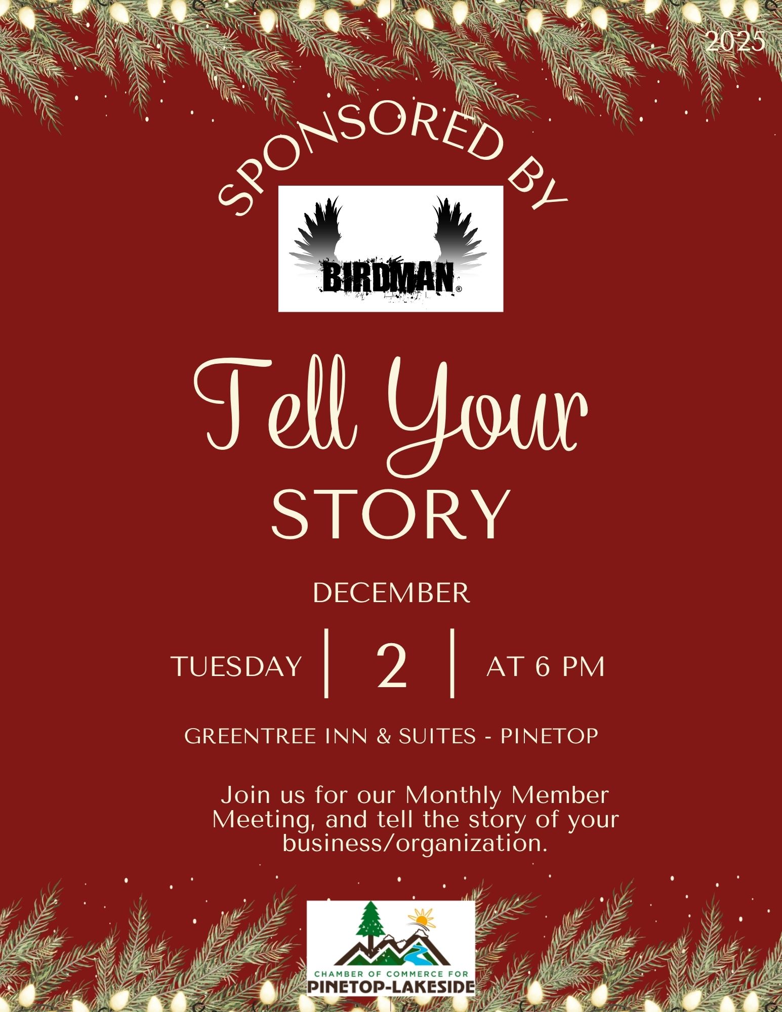 Chamber PinetopLakeside December Monthly Meeting